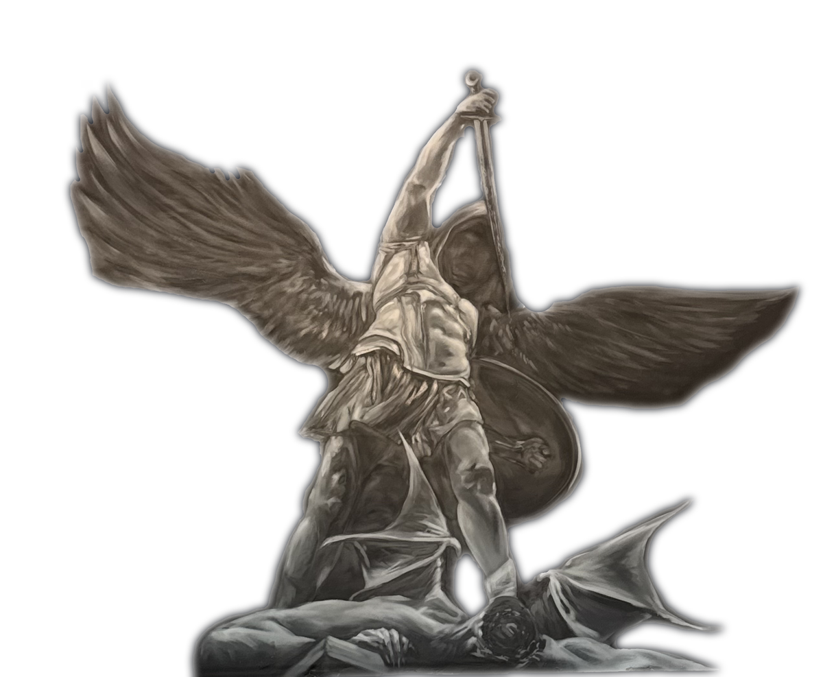 Archangel Michael, the Battle Crew Gym mural
